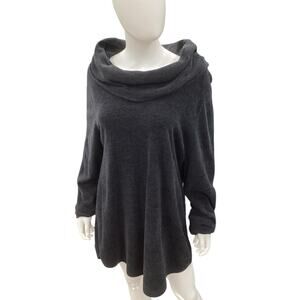 NWT Barefoot Dreams Tunic Sweater Women’s Size 1X CozyChic Ultra Lite Knit Black